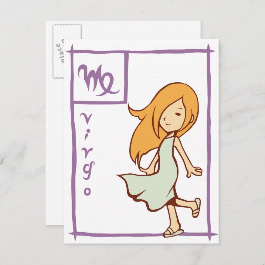 Virgo Postkarte (Vorne/Hinten)