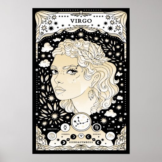 Virgo Precise and Elegante - Zodiac Poster (Vorne)