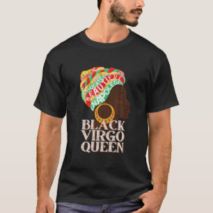 Virgo Queen Black Woman Head Wrap Dhuku African Am T-Shirt