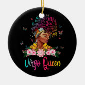 Virgo Queen Black Women Persistent schön Keramik Ornament (Vorne)