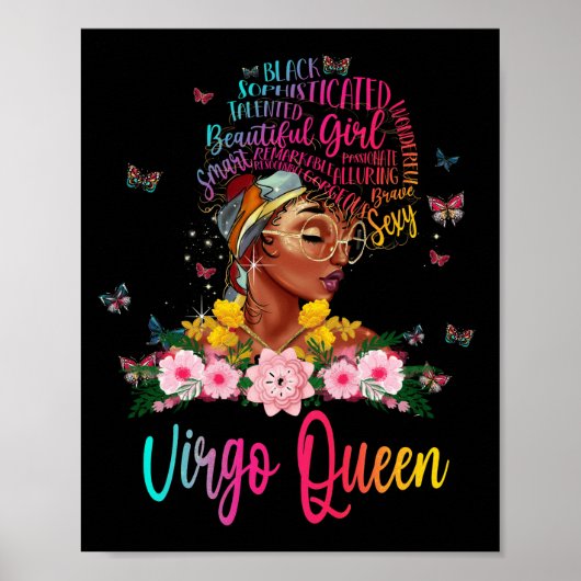 Virgo Queen Black Women Persistent schön Poster (Vorne)