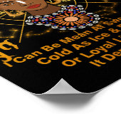 Virgo Queen Sweet as Candy Birthday Black Women Poster (Ecke)