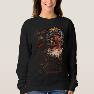 Virgo Queen Sweet as Candy Birthday for Black Wom Sweatshirt