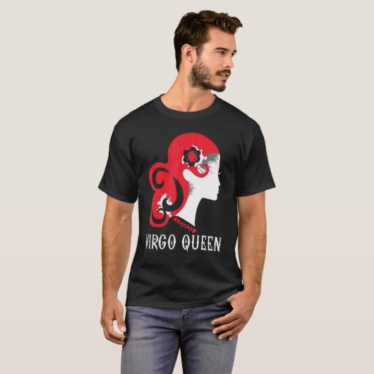 Virgo Queen Zodiac Sign Astrologie Happy Birthday T-Shirt (Vorne ganz)