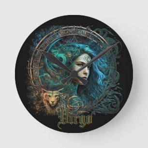 Virgo Runde Wanduhr