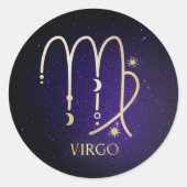 Virgo Runder Aufkleber (Vorderseite)
