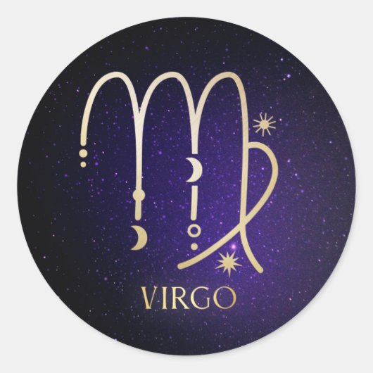 Virgo Runder Aufkleber (Vorderseite)