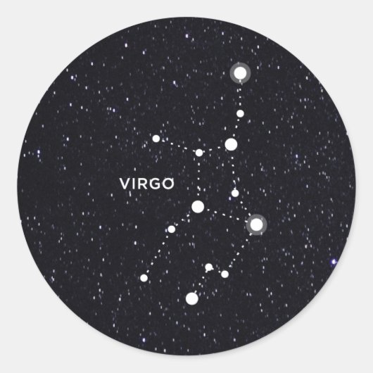 Virgo Runder Aufkleber (Vorderseite)