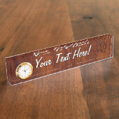 Virgo-Schild im Mahagoni-Holzstil Namensplakette (Seite)