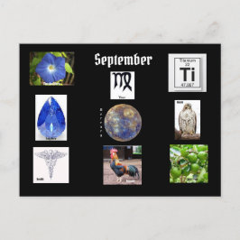 Virgo September Geburtsmonat Postkarte