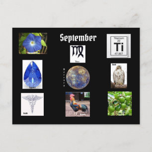 Virgo September Geburtsmonat Postkarte