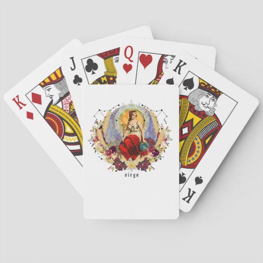 Virgo September Geburtstagsgeschenke Spielkarten (Rückseite)