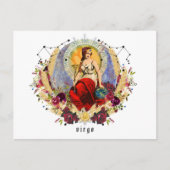 Virgo September Geburtstagskarte Postkarte (Vorderseite)