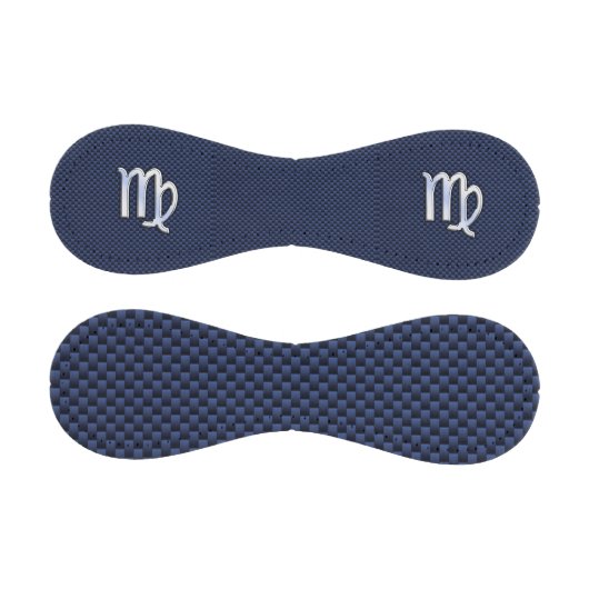 Virgo Sign auf Blue Carbon Fibre Print Style Baseball (Paneele)