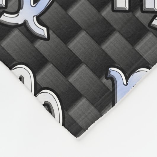 Virgo Sign auf Kohlenstoff-Faser-Print Fleecedecke (Ecke)