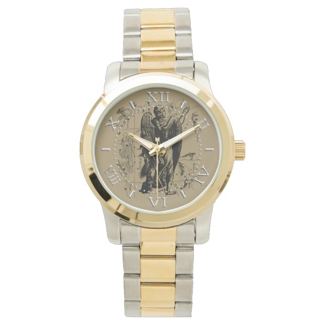 Virgo Sign Constellation Hevelius 1690 Dial Armbanduhr (Vorderseite)