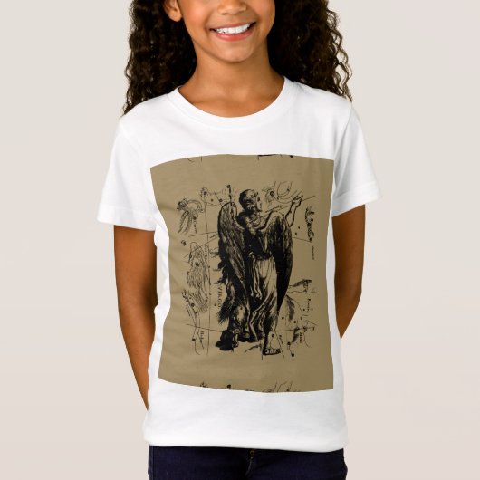 Virgo Sign Constellation Hevelius 1690 T-Shirt (Vorderseite)