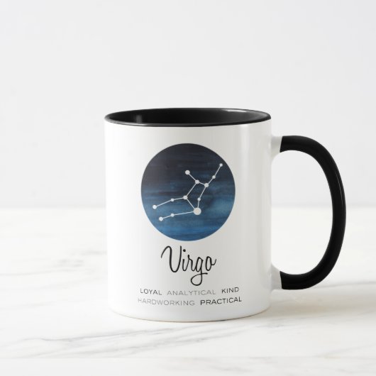 Virgo Sign, Constellation, Zodiac-Kaffee Tasse (Rechts)