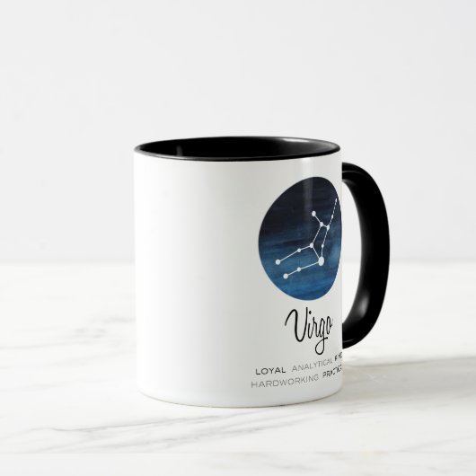 Virgo Sign, Constellation, Zodiac-Kaffee Tasse (VorderseiteRechts)