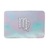 Virgo Sign on Pastels Mutter Perlenstil Print Badematte (Vorderseite)