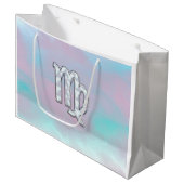 Virgo Sign on Pastels Mutter Perlenstil Print Große Geschenktüte (Vorderseite Schrägansicht)