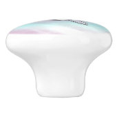 Virgo Sign on Pastels Mutter Perlenstil Print Keramikknauf (Seitenansicht)