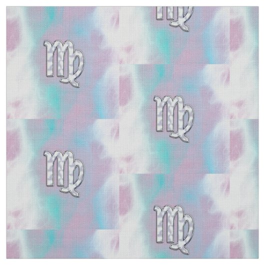 Virgo Sign on Pastels Mutter Perlenstil Print Stoff (Muster)