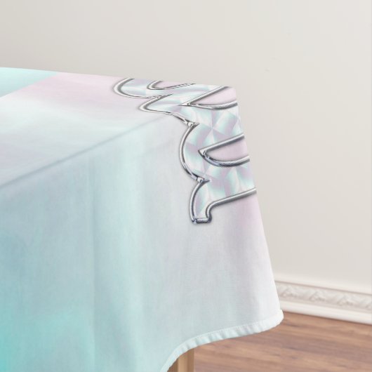 Virgo Sign on Pastels Mutter Perlenstil Print Tischdecke (Beispiel)
