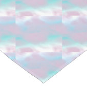 Virgo Sign on Pastels Mutter Perlenstil Print Tischdecke (Schrägansicht)