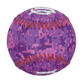Virgo Sign Pink Fuchsia Digital Camouflage Style Baseball (Rückseite)