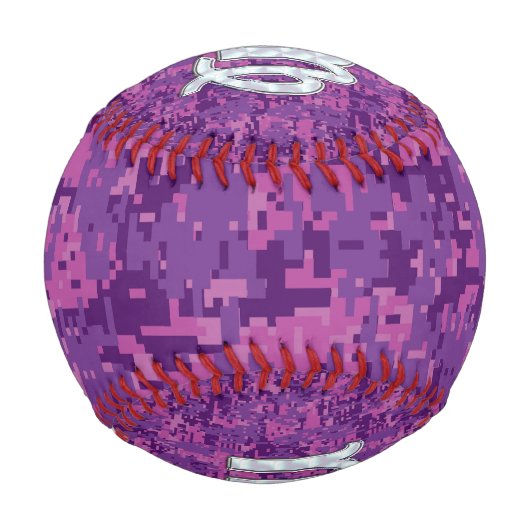 Virgo Sign Pink Fuchsia Digital Camouflage Style Baseball (Rückseite)