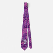 Virgo Sign Pink Fuchsia Digital Camouflage Style Krawatte (Vorderseite)