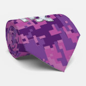 Virgo Sign Pink Fuchsia Digital Camouflage Style Krawatte (Gerollt)