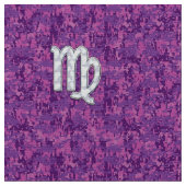Virgo Sign Pink Fuchsia Digital Camouflage Style Stoff (Nahaufnahme)