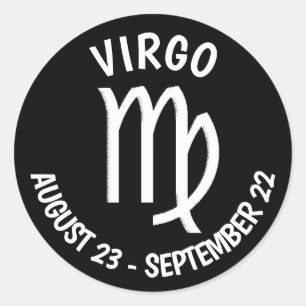 Virgo Sign Runder Aufkleber
