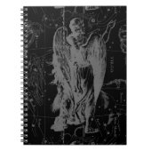 Virgo Sign Sternbild Hevelius Black Decor Notizblock (Vorderseite)
