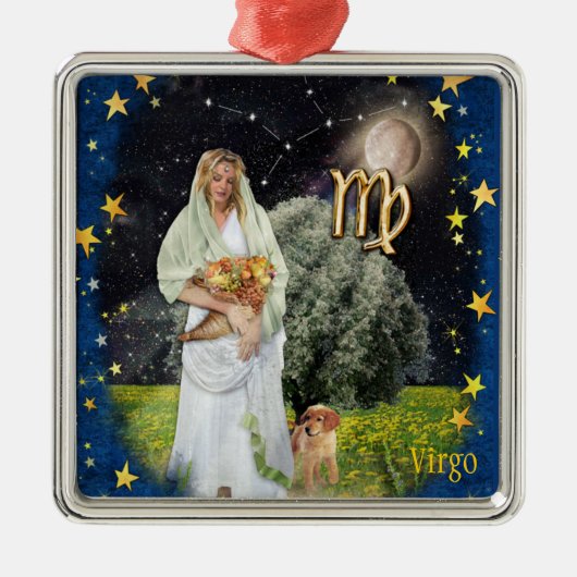 Virgo Silbernes Ornament (Vorne)
