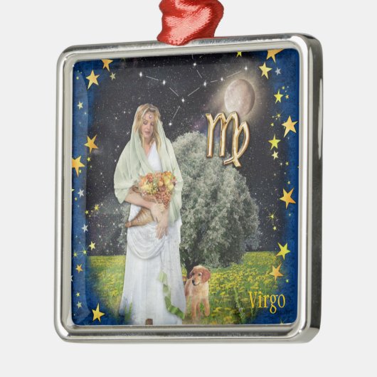 Virgo Silbernes Ornament (Links)