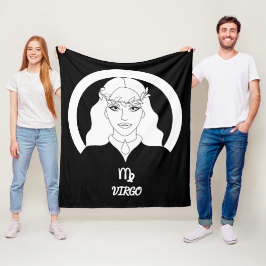 Virgo Silhouette Fleece Blanket (Beispiel)