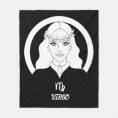 Virgo Silhouette Fleece Blanket (Vorderseite)