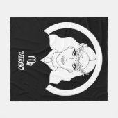 Virgo Silhouette Fleece Blanket (Vorderseite (Horizontal))