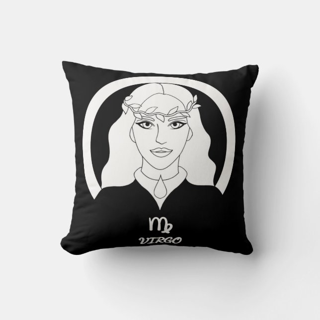 Virgo Silhouette Reversible Throw Kissen (Vorderseite)