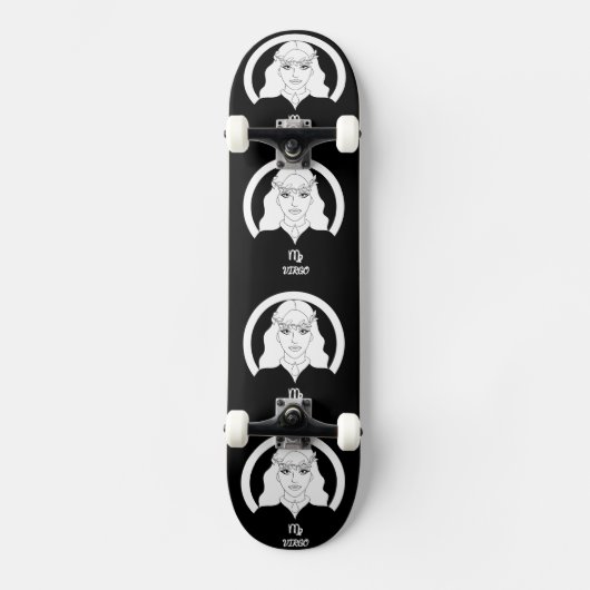 Virgo-Silhouette Skateboard (Vorderseite)
