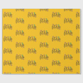 Virgo Star Schildkrötenpapier Gelb Hintergrund Geschenkpapier (Flach)