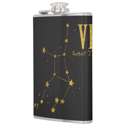 Virgo Star Sign Flachmann (Links)