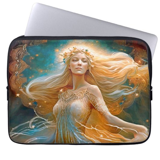 Virgo Star Sign Goddess, Celestie Being, Zodiac Laptopschutzhülle (Vorderseite)