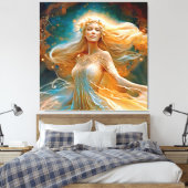 Virgo Star Sign Goddess, Celestie Being, Zodiac Leinwanddruck (Insitu (Schlafzimmer))