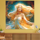 Virgo Star Sign Goddess, Celestie Being, Zodiac Leinwanddruck (Insitu (Wohnzimmer))