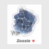 Virgo Starry Night Constellation Custom-Cut Aufkleber (Blatt)