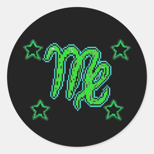 VIRGO Stars Runder Aufkleber (Vorderseite)